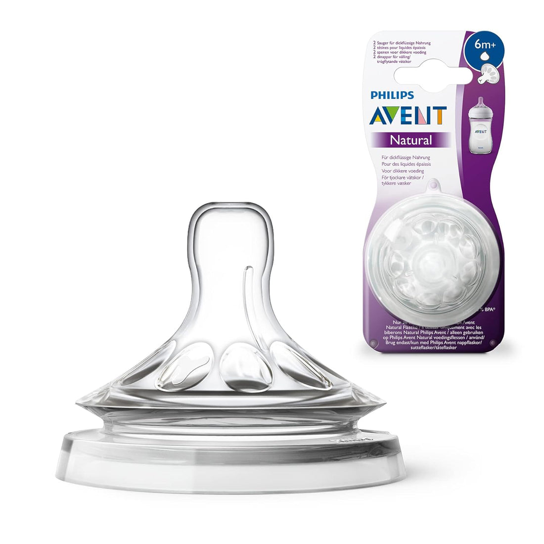 Avent Dummy Natural Thickness 6m+ 2 Pieces Teats USA, Lebanon