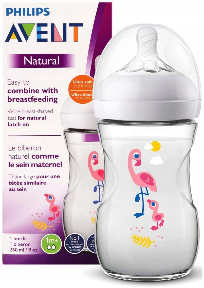 Avent Flamingo Natural Bottle 1m+ | Prenatal, Babies, Nusring, Cybex, Avent Bottle Drying Rack