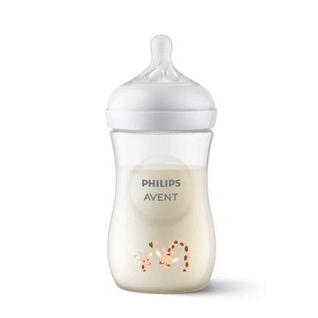 Avent Natural Response Feeding Bottle with Pattern with Air free Valve 260ml Elephant | Prenatal, Babies, Nusring, Cybex, Avent Bottle Feeding