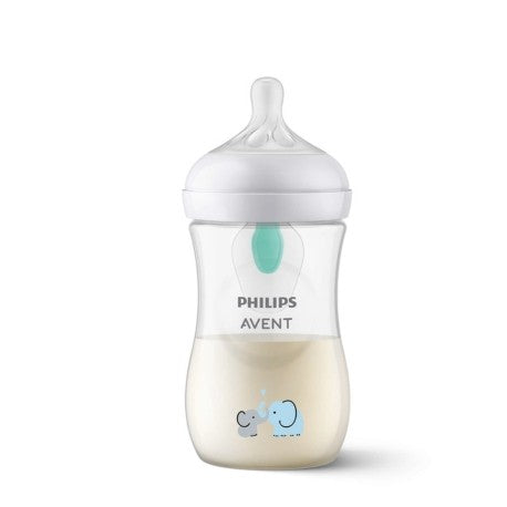 Avent Natural Response Feeding Bottle with Pattern with Air free Valve 260ml | Prenatal, Babies, Nusring, Cybex, Avent Bottle Feeding