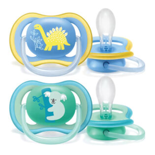 Avent Ultra Air Sterilised Pacifier with Assorted Animal Shapes 6-18m Pack of 2 | Prenatal, Babies, Nusring, Cybex, Avent Pacifier