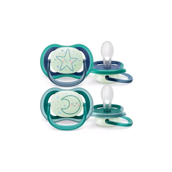 Avent Ultra Air Night Time Soother 6-18m Pack of 2 | Prenatal, Babies, Nusring, Cybex, Avent Pacifier