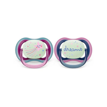 Avent Ultra Air Night Time Soother 6-18m Pack of 2 | Prenatal, Babies, Nusring, Cybex, Avent Pacifier