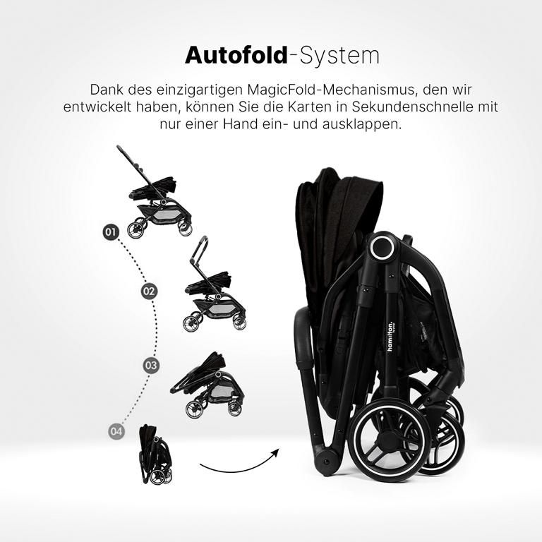 Hamilton T1 Turnable Stroller - Black | Prenatal, Babies, Nusring, Cybex, Avent Stroller