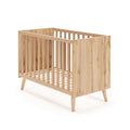 Micuna Martha Cot 120x60cm with natural oak wood finish and adjustable mattress base