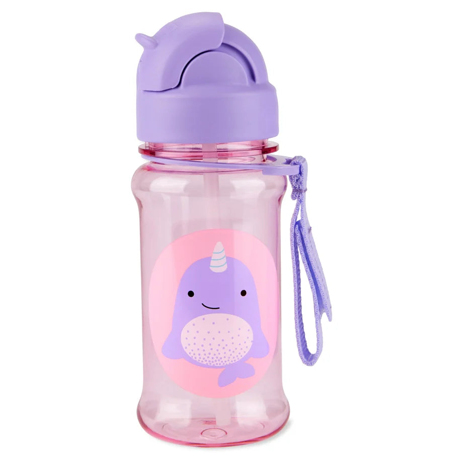 Zoo Tritan Straw Bottle Narwhal