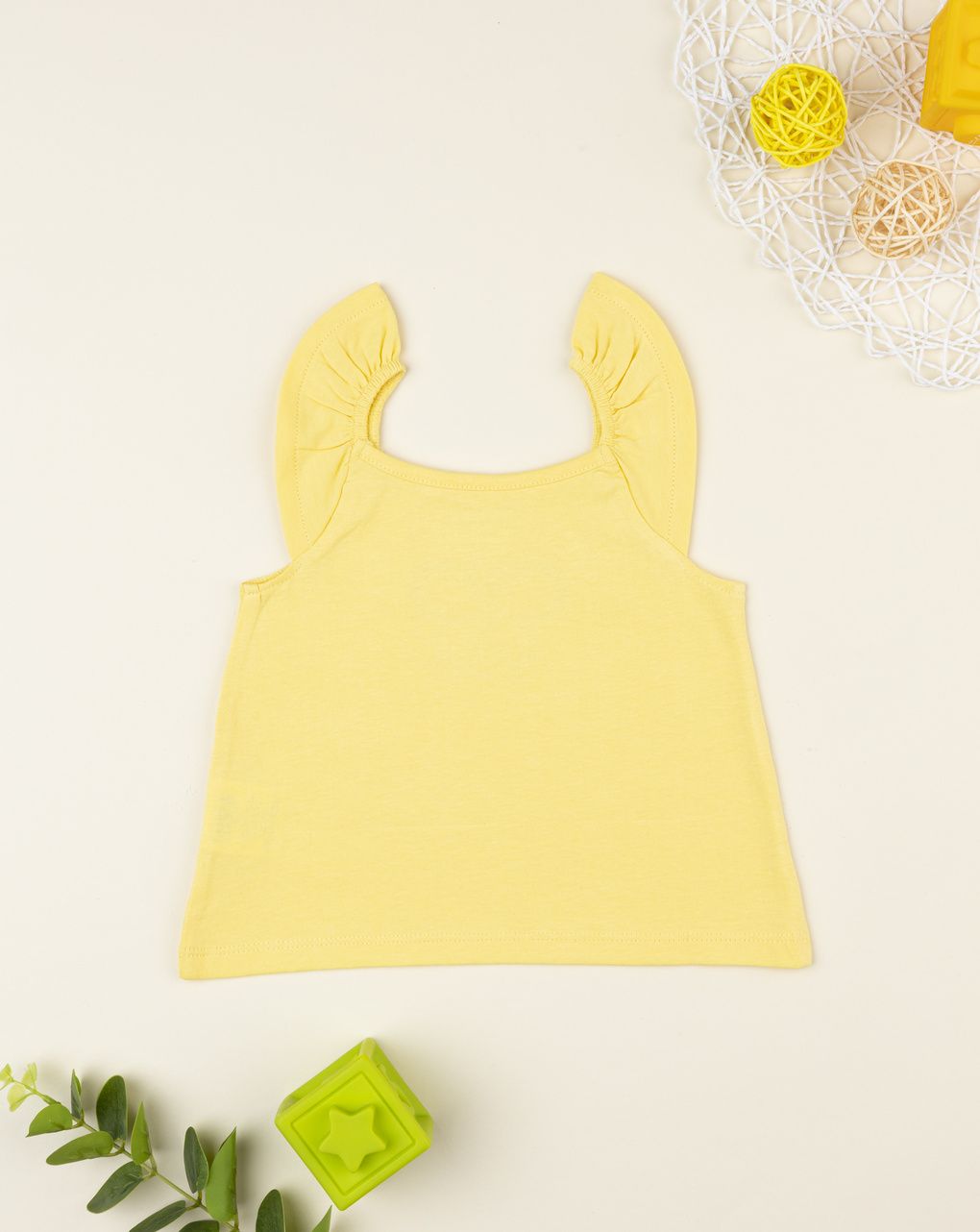 Prenatal Yellow butterfly tank top for girls