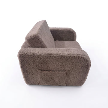 Foldable baby sofa brown