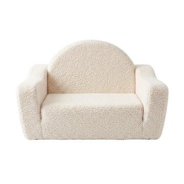Foldable baby sofa Teddy fleece beige