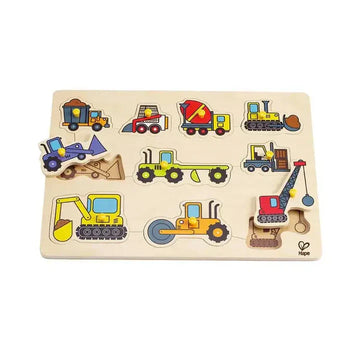 Construction Vehicles Peg Puzzle
