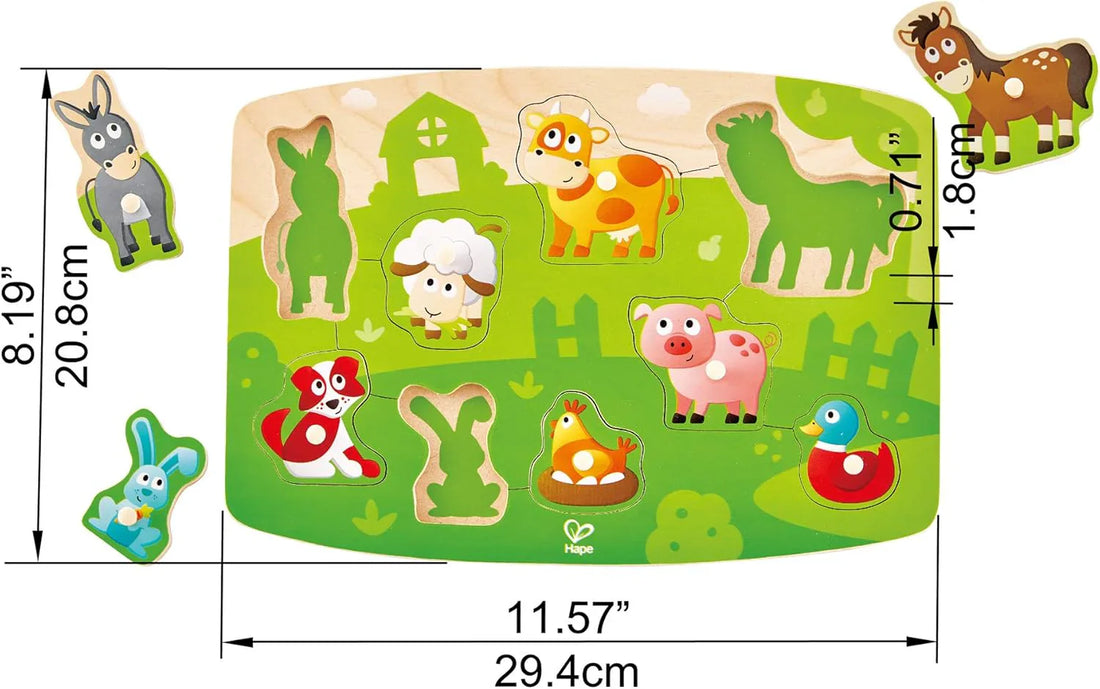 Farm Animals Peg Puzzle