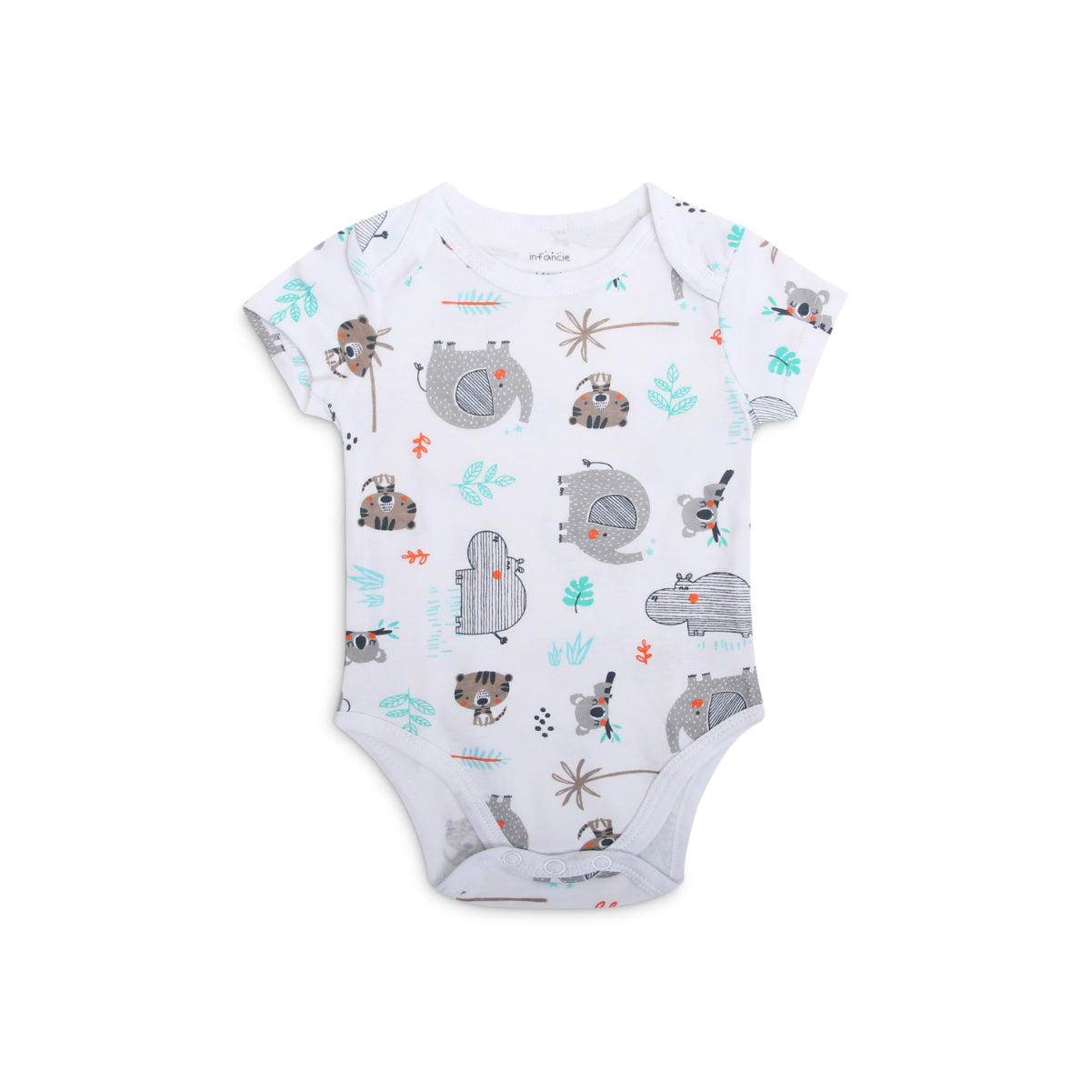 Mother's Choice Pack of 3 100% Cotton Short-Sleeved Baby Bodysuits Mint Jungle | Prenatal, Babies, Nusring, Cybex, Avent Bodysuit