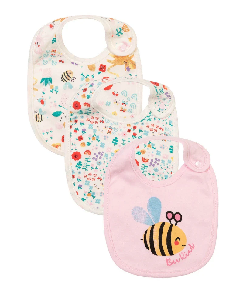 Mother's Choice Pack of 3 Bee Bibs 0-12m Bib