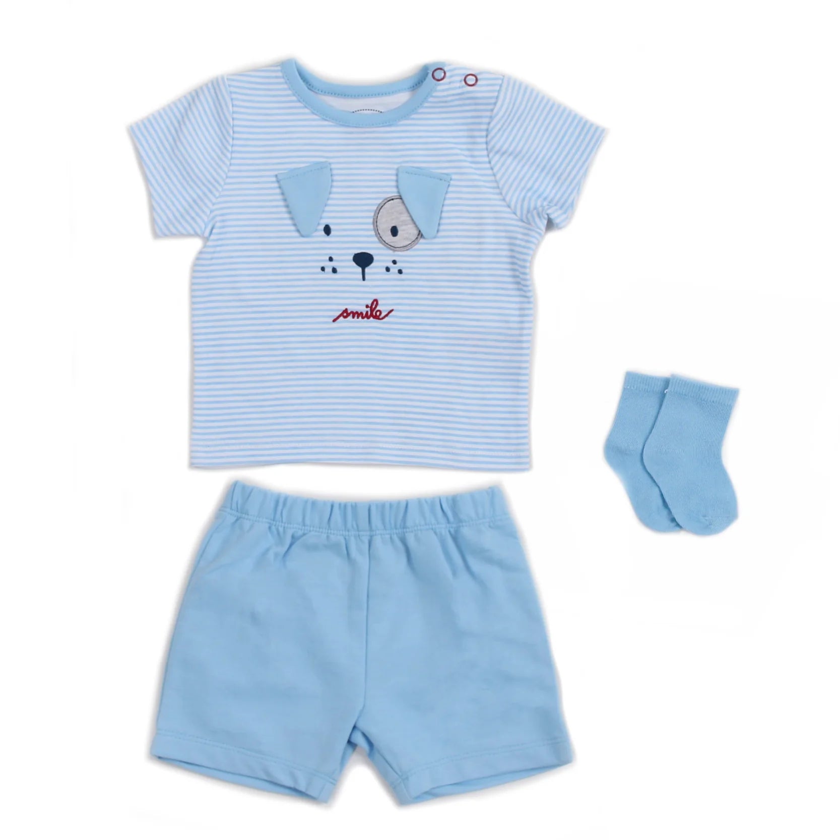 Mother's Choice Pack of 3 Set of Top & Shorts Dog | Prenatal, Babies, Nusring, Cybex, Avent Outfit Set