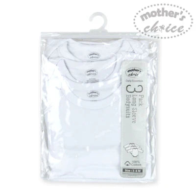 Mother's Choice Pack of 3 Longsleeve Bodysuit | Prenatal, Babies, Nusring, Cybex, Avent Bodysuit