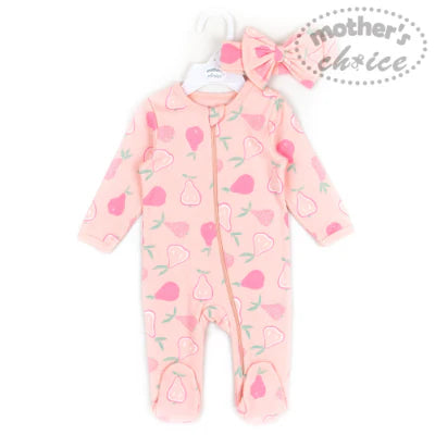 Mother's Choice Footed Grower With Head Band Set Floral | Prenatal, Babies, Nusring, Cybex, Avent Bodysuit