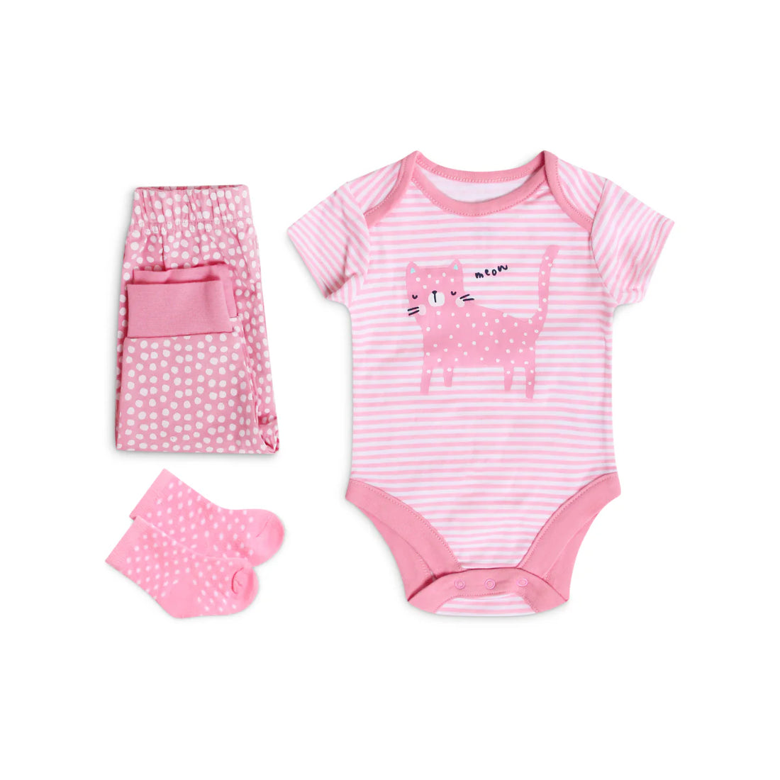 Mother's Choice Bodysuit Pants & Socks Set Cat | Prenatal, Babies, Nusring, Cybex, Avent Bodysuit
