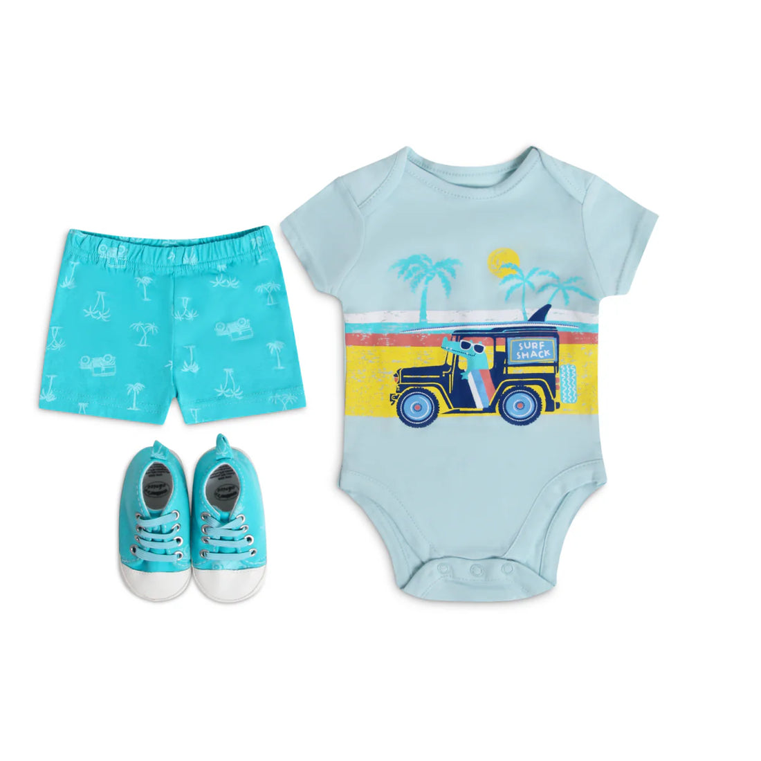 Mother's Choice Shortsleeve Bodysuit Pants & Shoes Set Surfing | Prenatal, Babies, Nusring, Cybex, Avent Bodysuit