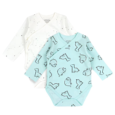 Mother's Choice Pack of 2 Longsleeve Dino Bodysuit , Aqua & White | Prenatal, Babies, Nusring, Cybex, Avent Bodysuit