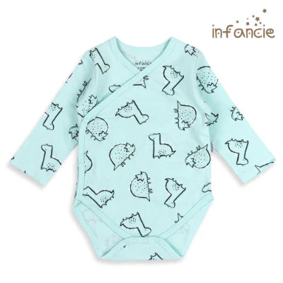 Mother's Choice Pack of 2 Longsleeve Dino Bodysuit , Aqua & White | Prenatal, Babies, Nusring, Cybex, Avent Bodysuit