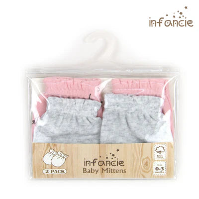 Mother's Choice Pack of 2 Mittens - Grey & Pink | Prenatal, Babies, Nusring, Cybex, Avent Mittens
