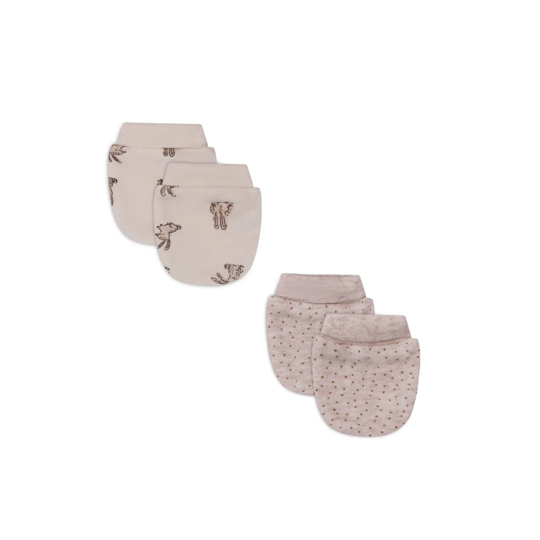 Mother's Choice Pack of 2 Brown Bunny Mitten Mitten