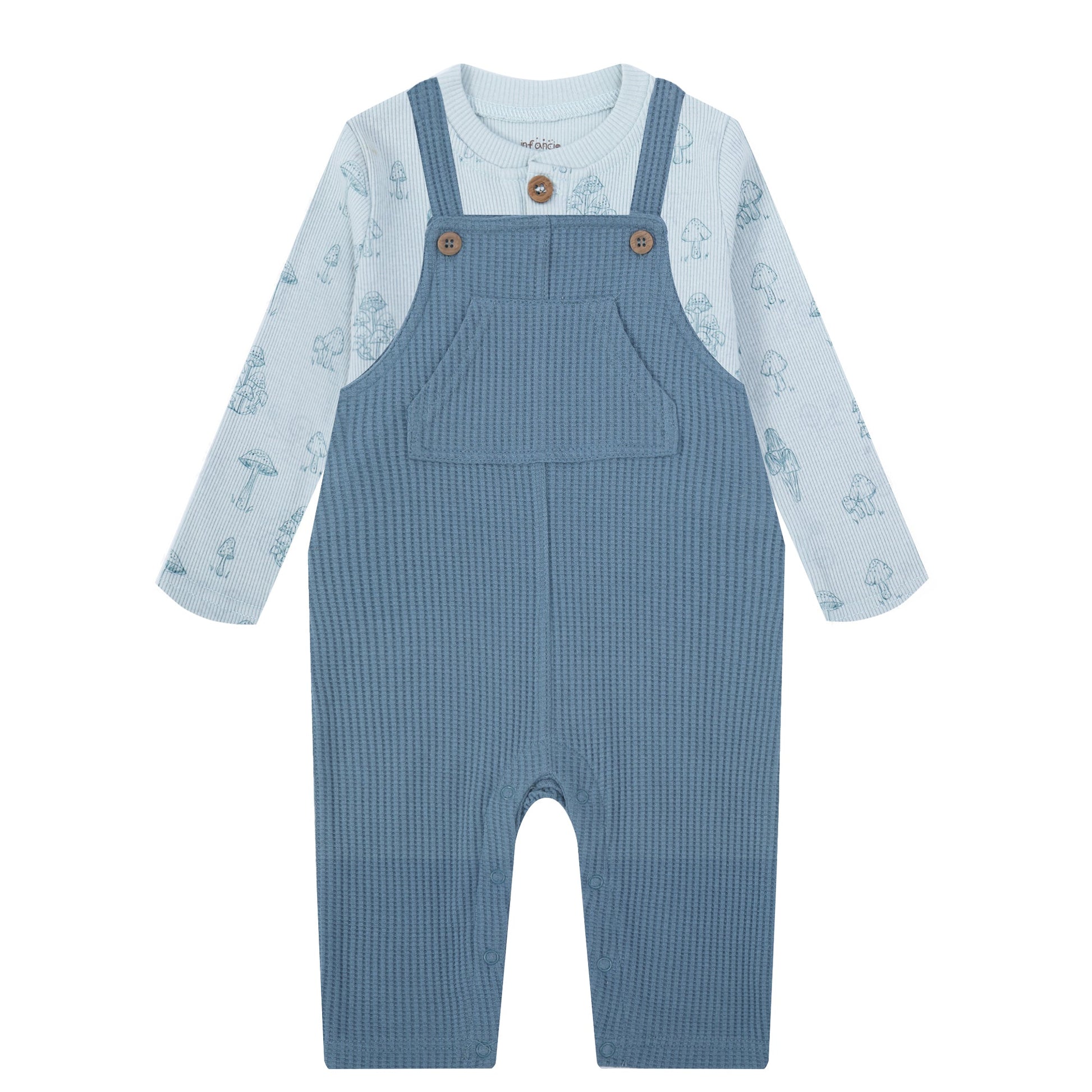 Mother Choice 2 Pieces Baby T-shirt & Overall Set 