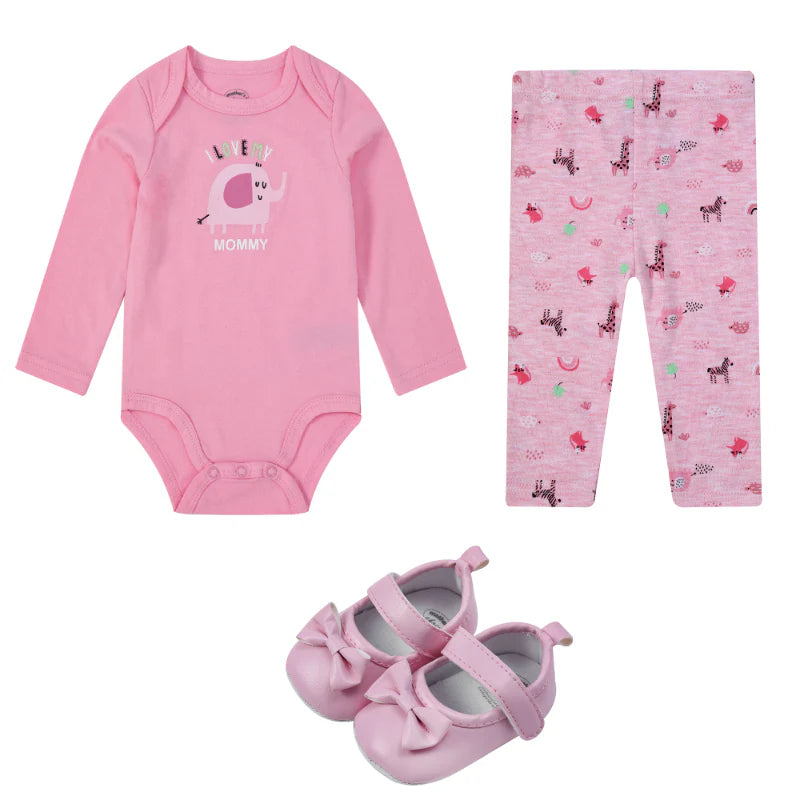 Mother's Choice I Love My Mommy 3 pieces Longsleeve bodysuits pants & shoes set | Prenatal, Babies, Nusring, Cybex, Avent Bodysuit