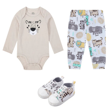 Mother's Choice Baby 3 pieces Longsleeve bodysuits pants and shoes set | Prenatal, Babies, Nusring, Cybex, Avent Bodysuit