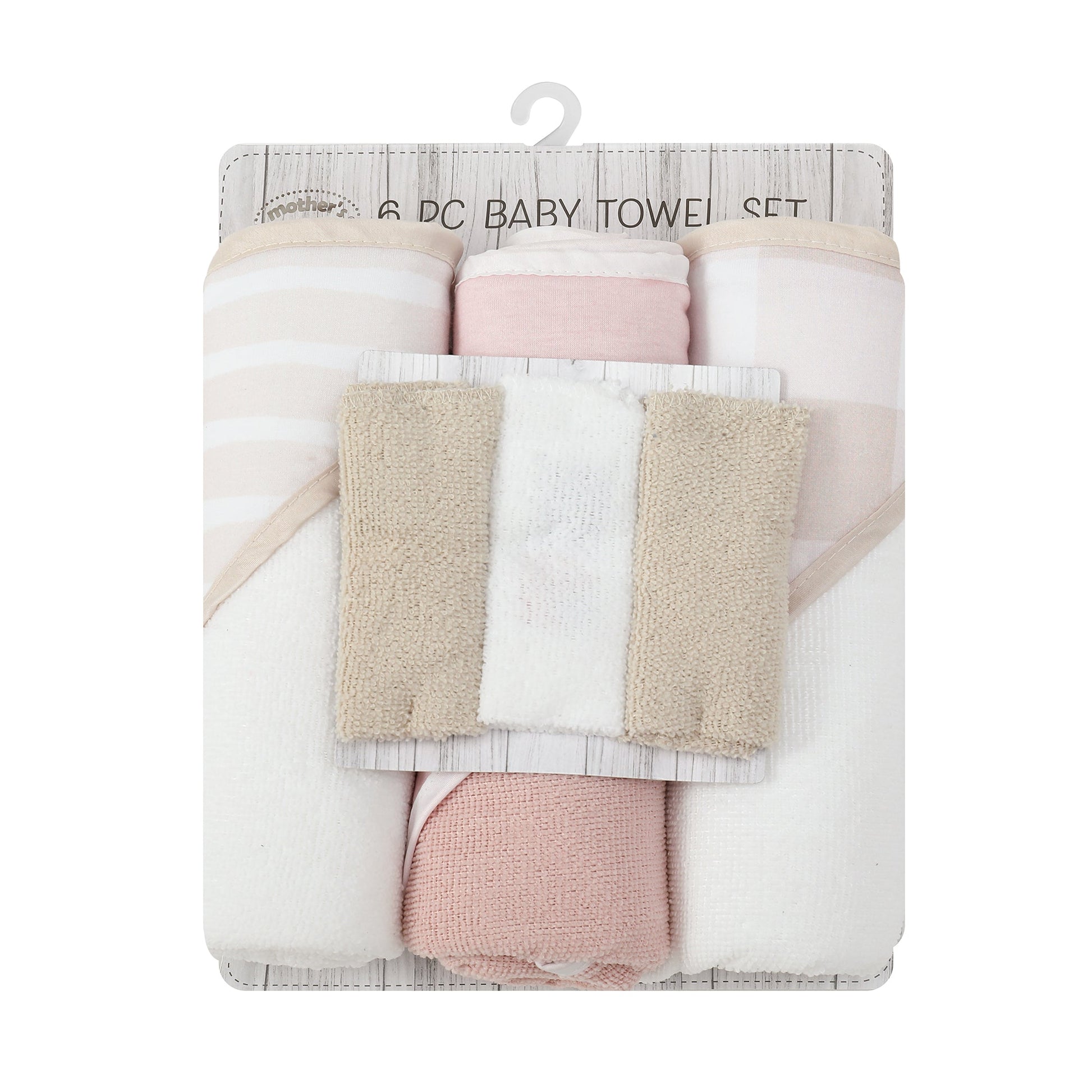 Mother Choice Hooded Towel Pack of 3 & Face Cloth Pack of 3