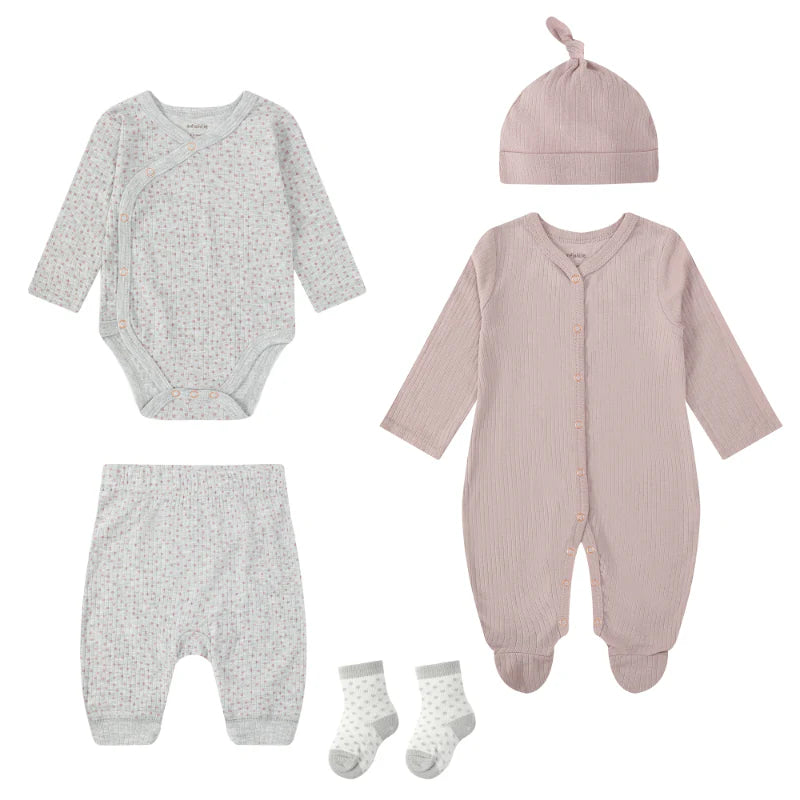 Mother's Choice Baby Grower, Bodysuit, Pants, Hats & Socks Set - Pink/Grey | Prenatal, Babies, Nusring, Cybex, Avent Bodysuit