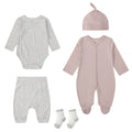 Mother Choice 5 Pcs Baby Set Pink/Grey 