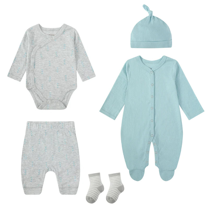 Mother's Choice Baby Grower, Bodysuit, Pants, Hats & Socks Set - Grey/Blue | Prenatal, Babies, Nusring, Cybex, Avent Bodysuit
