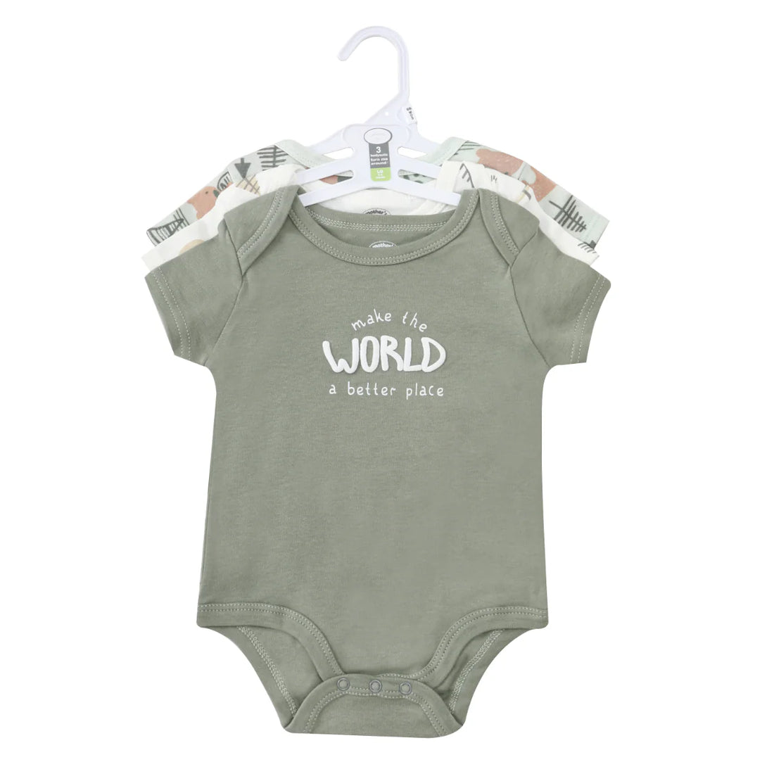 Mother's Choice Pack of 3, Military Green Shortsleeved Bodysuits | Prenatal, Babies, Nusring, Cybex, Avent Bodysuit