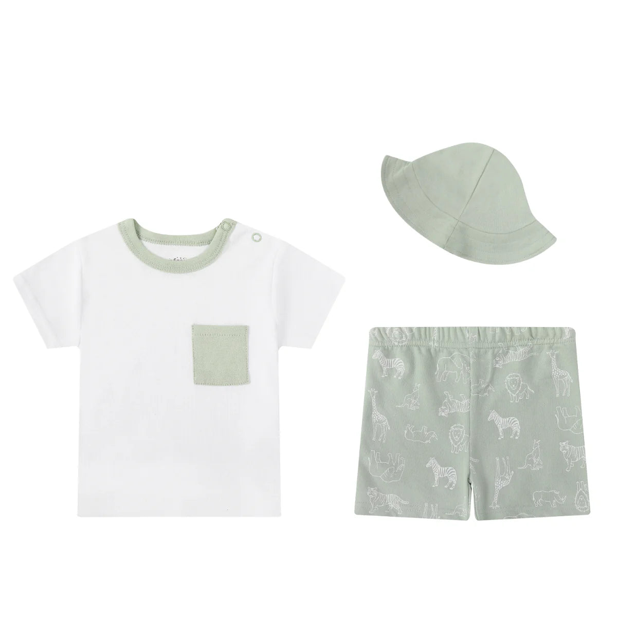 Mother's Choice Safari T-shirt, Short & Hat Set | Prenatal, Babies, Nusring, Cybex, Avent Outfit Set