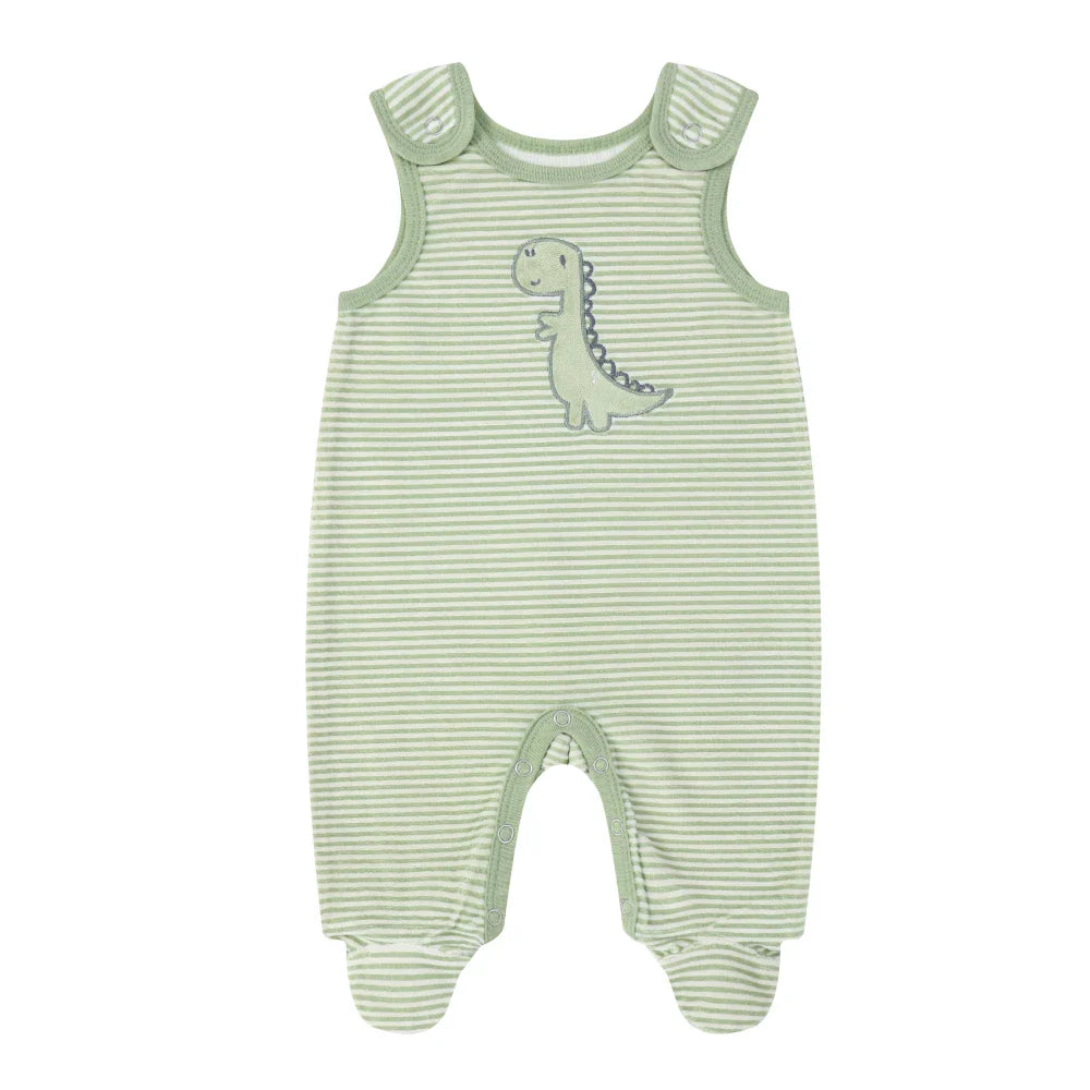 Mother's Choice Dino 2 Pieces Bodysuit & Romper - Green - 0-3M Bodysuit