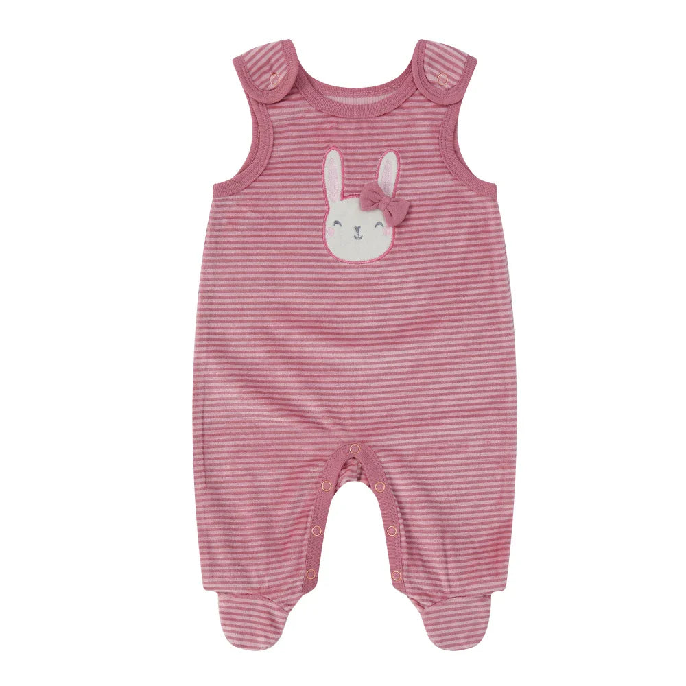 Mother's Choice Rabbit 2 Pieces Bodysuit & Romper - Pink - 0-3M Bodysuit