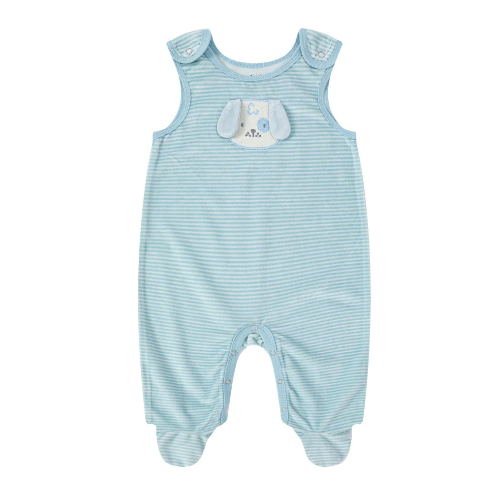 Mother's Choice Dog 2 Pieces Bodysuit & Romper - Baby Blue - 0-3M Bodysuit