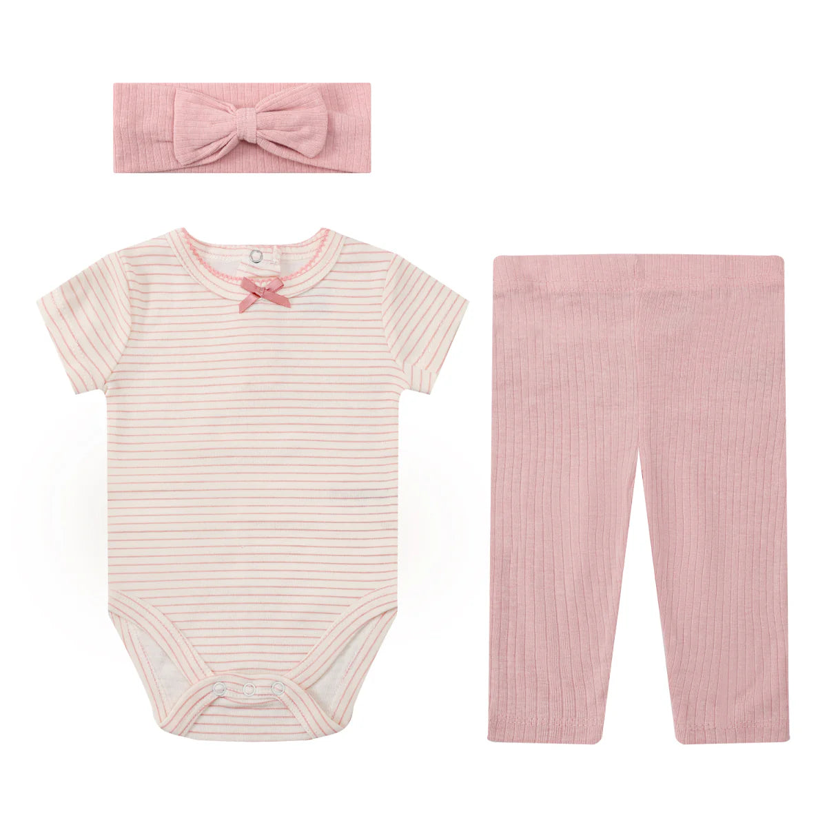 Mother's Choice Beige & Pink, 3 Pieces Bodysuit, Pant & handband | Prenatal, Babies, Nusring, Cybex, Avent Bodysuit