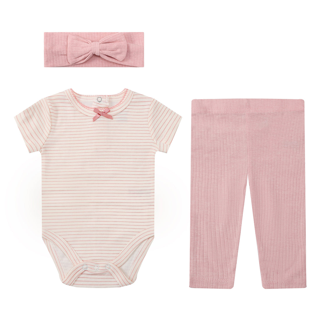 Mother Choice Baby 3 Pieces Bodysuits, Pants & Headband 