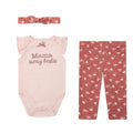 Mother Choice Baby 3 Pieces Bodysuits, Pants & Headband Set 
