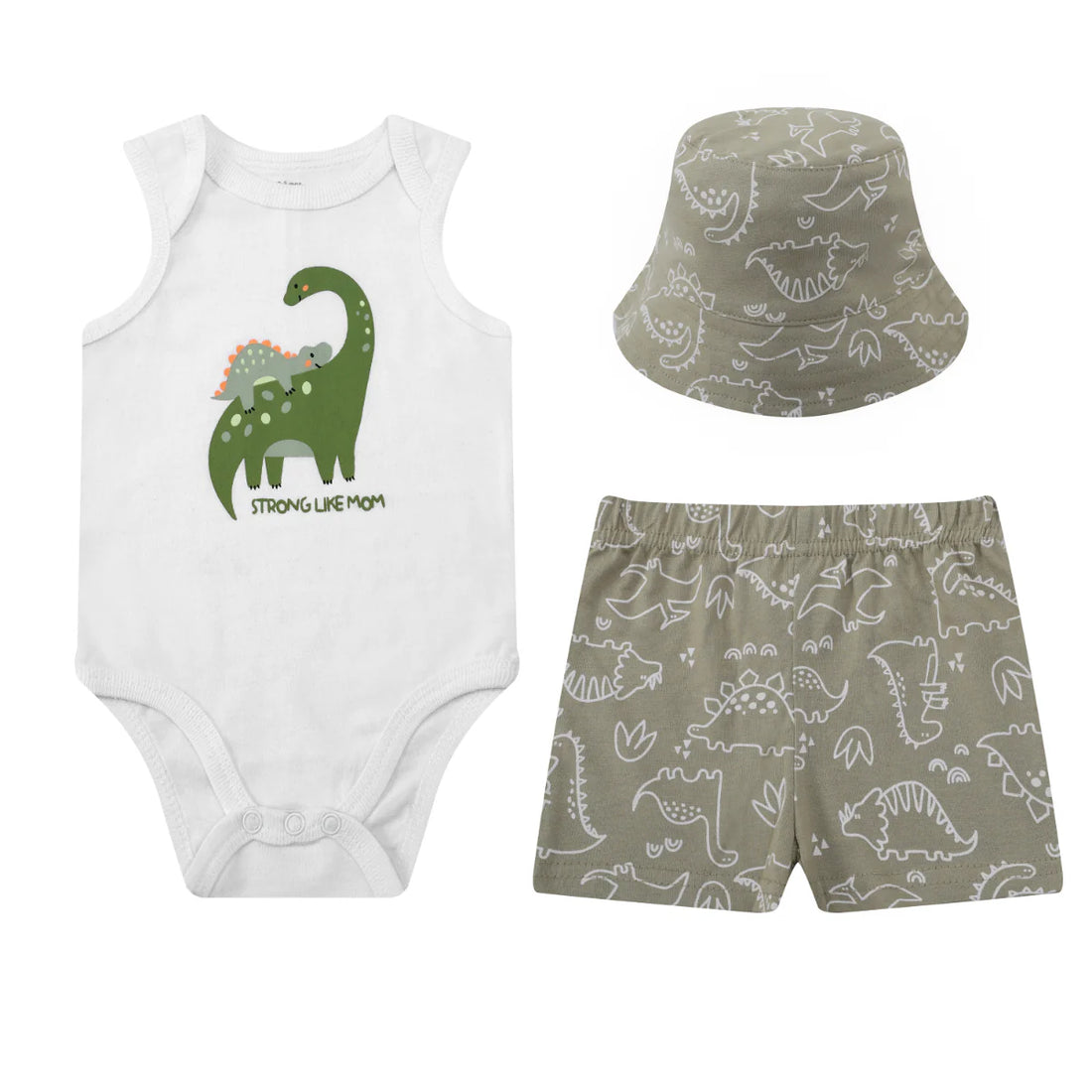 Mother's Choice Baby 3 Pieces bodysuit, top & short "Dinosaur" | Prenatal, Babies, Nusring, Cybex, Avent Bodysuit
