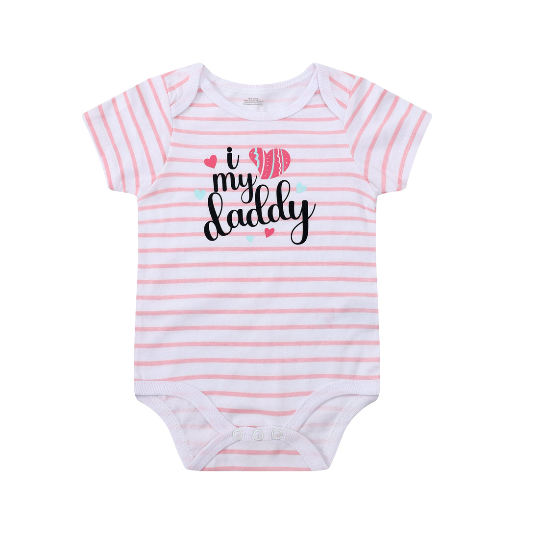 Mother Choice Baby 3 Pieces Bodysuits, Shorts & Sunhat Set I love my daddy