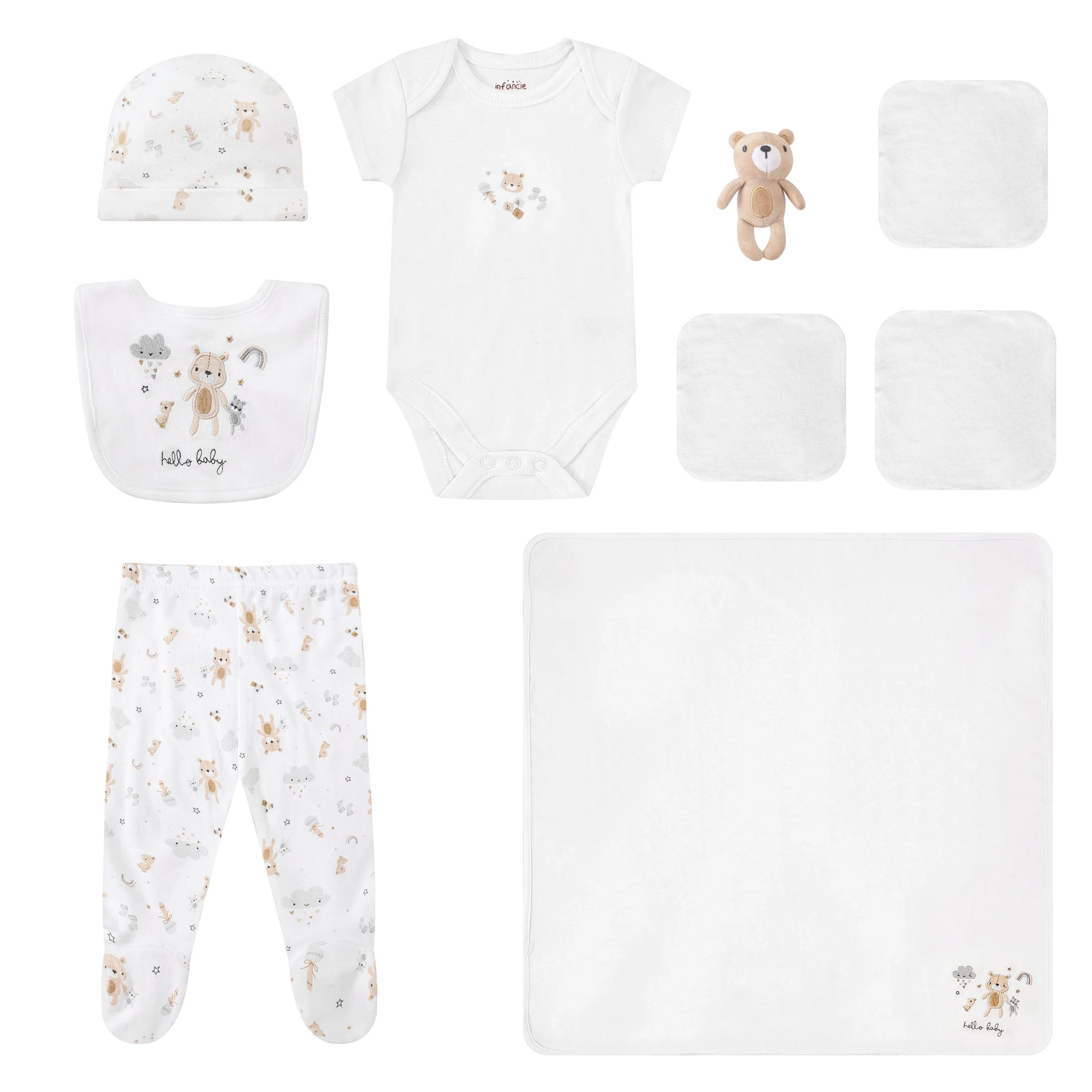 Mother's Choice  10 Pieces baby bodysuit New Born - Bear Bodysuit