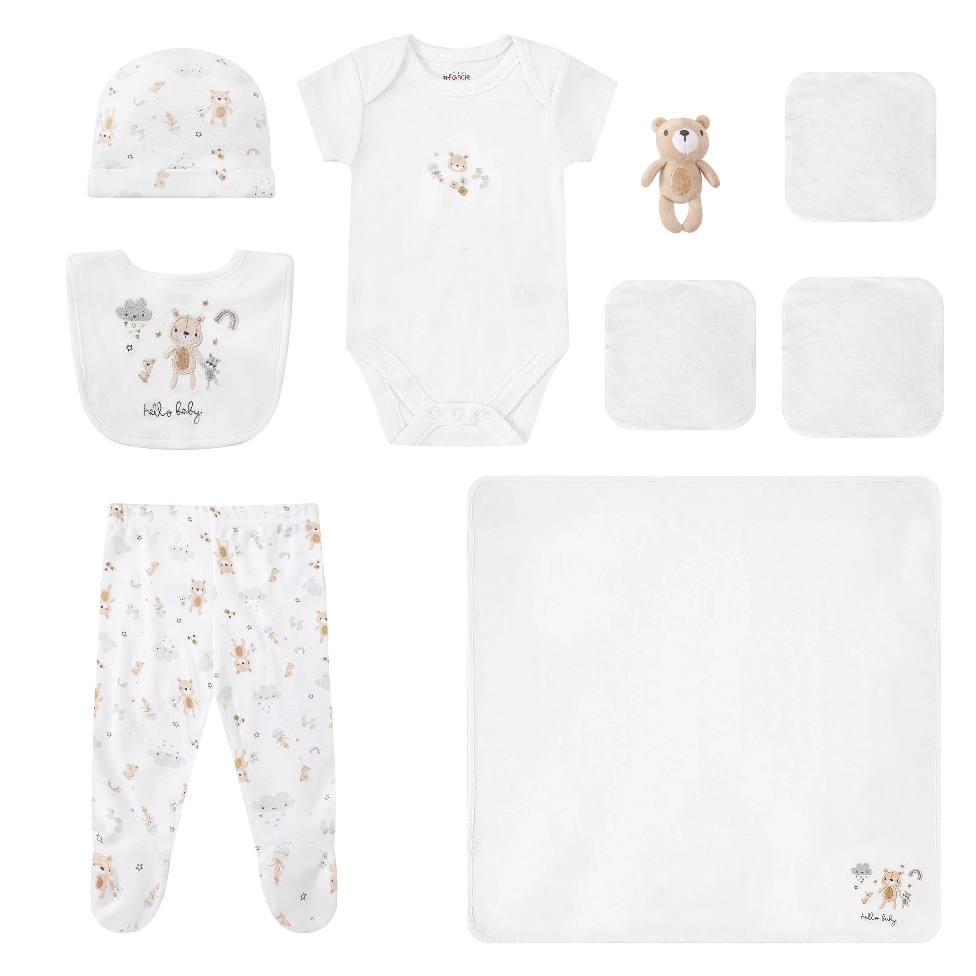 Mother's Choice  10 Pieces baby bodysuit New Born - Bear Bodysuit