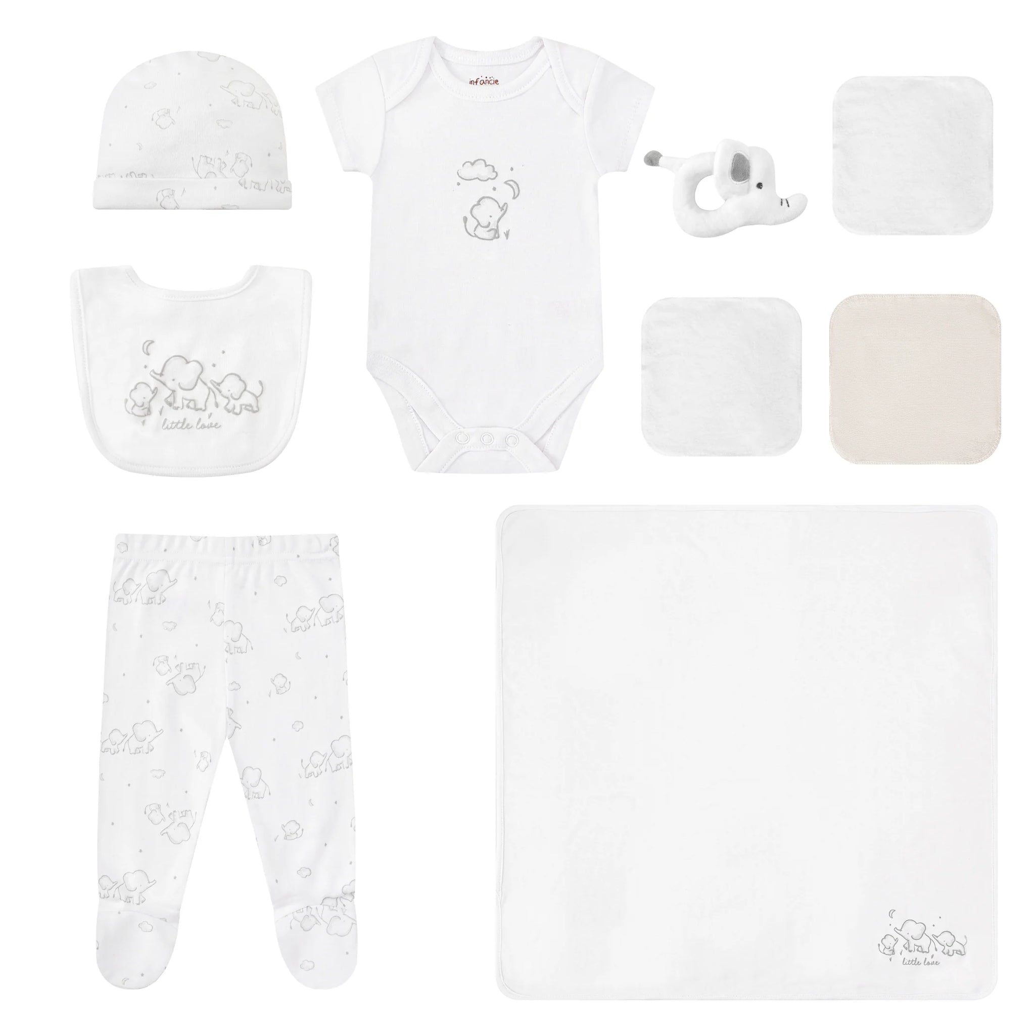 Mother's Choice 10 Pieces Baby Set Pink & White With Elephant | Prenatal, Babies, Nusring, Cybex, Avent Outfit Set