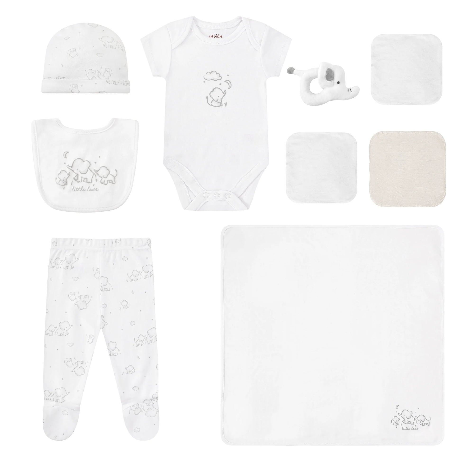 Mother's Choice 10 Pieces Baby Set Pink & White With Elephant | Prenatal, Babies, Nusring, Cybex, Avent Outfit Set