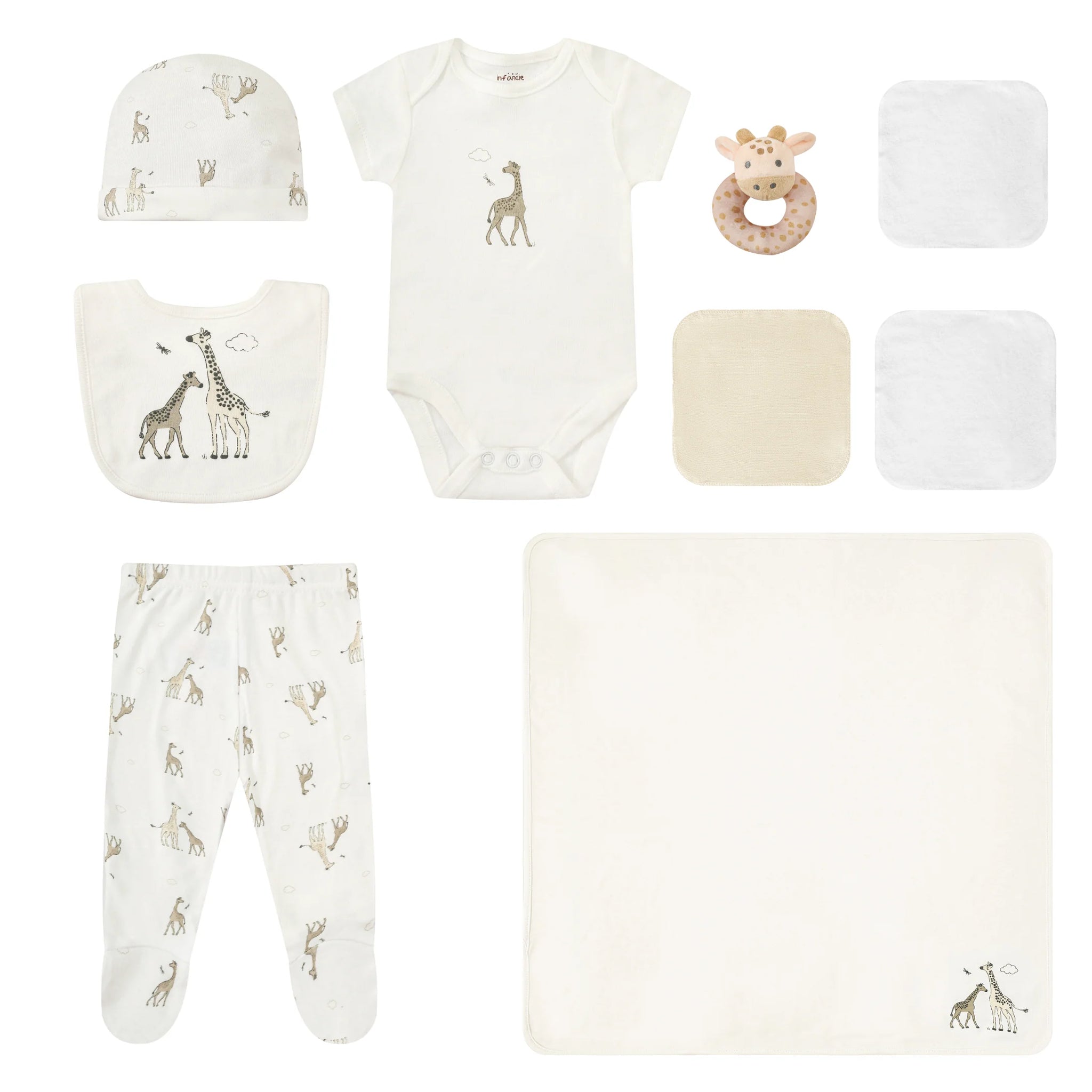 Mother's Choice 10 Pieces Baby Set Pink & White With Girafe | Prenatal, Babies, Nusring, Cybex, Avent Outfit Set