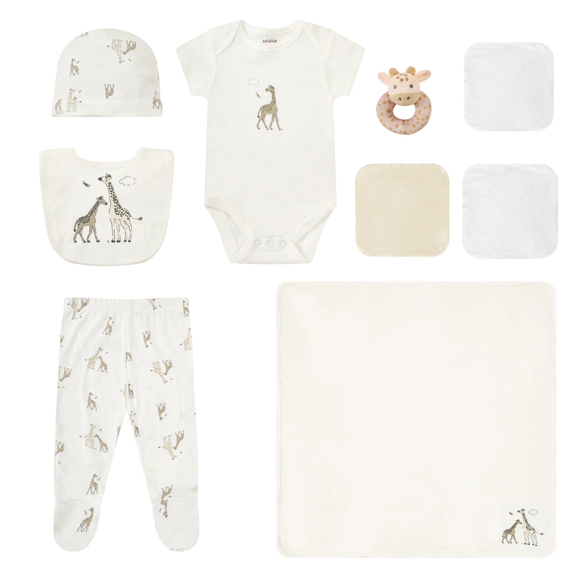 Mother's Choice 10 Pieces Baby Set Pink & White With Girafe | Prenatal, Babies, Nusring, Cybex, Avent Outfit Set