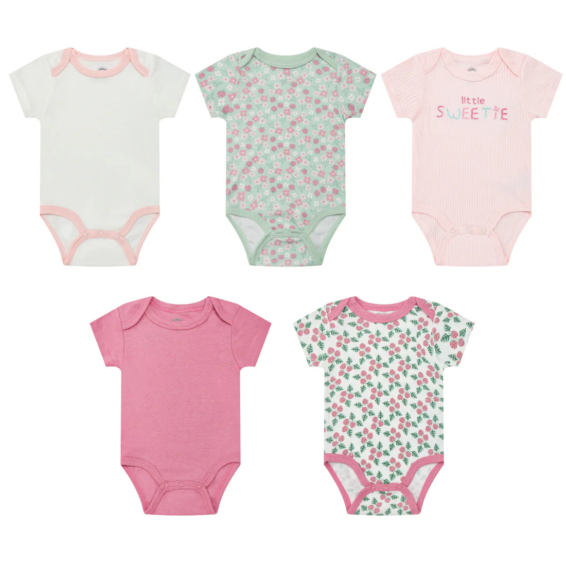 Mother's Choice Pack of 5 Shortsleeved Bodysuits | Prenatal, Babies, Nusring, Cybex, Avent Bodysuit